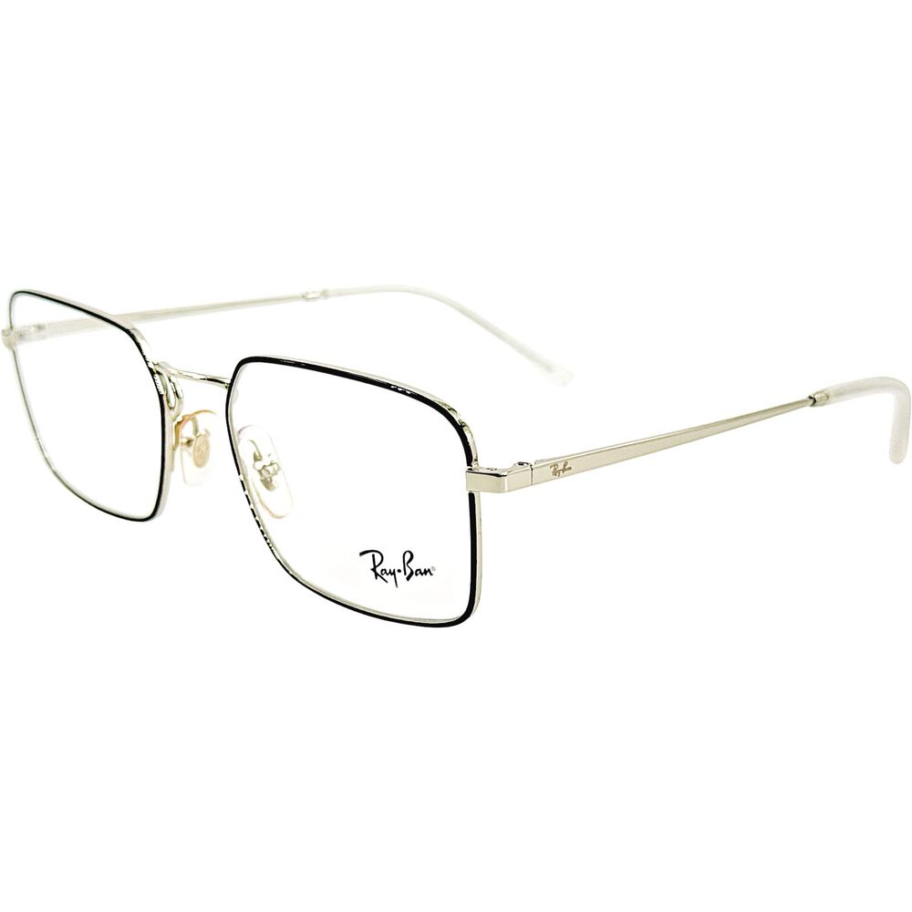 Ray Ban RB6440 Unisex Metal Eyeglass Frame 2983 Top Black On Silver 53-18